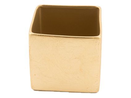 Obal Basic - Square Minipot Gold, průměr 7 cm