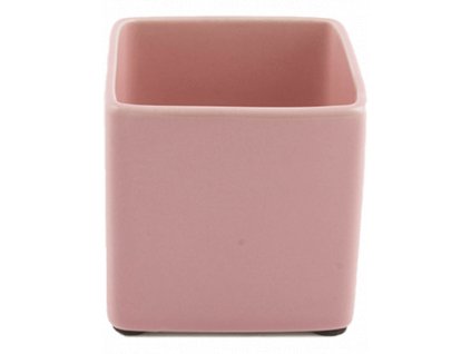 Obal Basic - Square Minipot Pink, průměr 7 cm