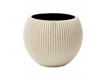 Obal Capi Nature Groove Special - Vase Ball Beige, průměr 18 cm