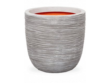 Obal Capi Nature Rib NL - Planter Ball Ivory, průměr 55 cm