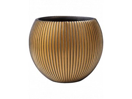 Obal Capi Nature Obal Groove - Vase Ball Black Gold, průměr 21 cm
