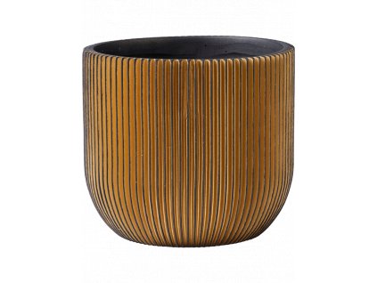 Obal Capi Nature Obal Groove - Planter Ball Black Gold, průměr 24 cm