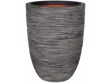 Obal Capi Nature Rib NL - Vase Elegant Low anthracite, průměr 46 cm