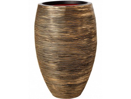 Obal Capi Nature Rib NL - Vase Elegant Deluxe Black Gold, průměr 51 cm
