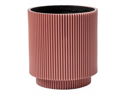 Obal Capi Nature Groove Special - Vase Cylinder Pink, průměr 11 cm