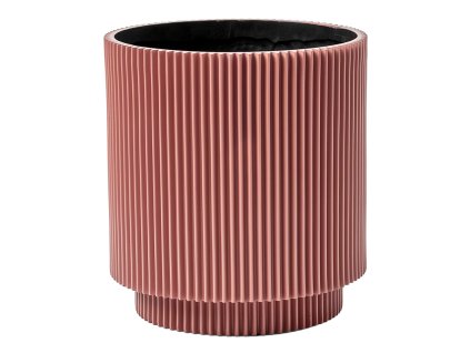 Obal Capi Nature Groove Special - Vase Cylinder Pink, průměr 23 cm