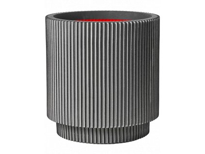 Obal Capi Nature Groove NL - Vase Cylinder Anthracite, průměr 35 cm
