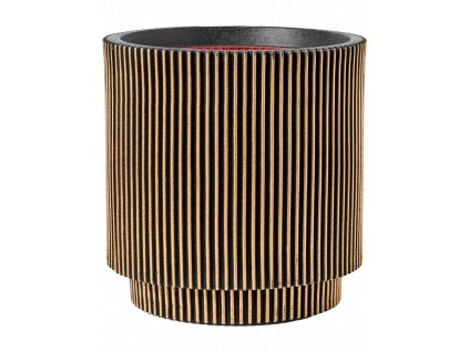 Obal Capi Nature Groove NL - Vase Cylinder Black Gold, průměr 35 cm