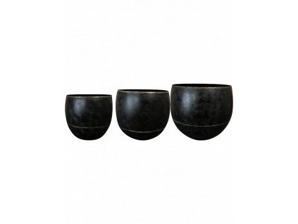 Obal Belia - Vintage Black (Set 3 ks), průměr 38 cm