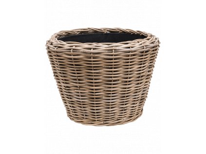 Obal Drypot Obal Rattan - Round Grey Outdoor, průměr 55 cm