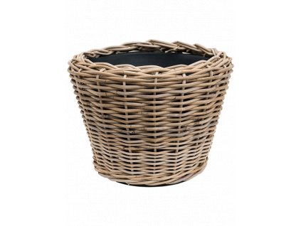 Obal Drypot Obal Rattan - Round grey, průměr 43 cm