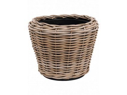 Obal Drypot Obal Rattan - Round grey, průměr 36 cm