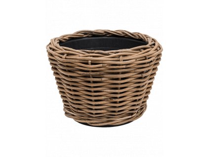 Obal Drypot Obal Rattan - Round grey, průměr 32 cm