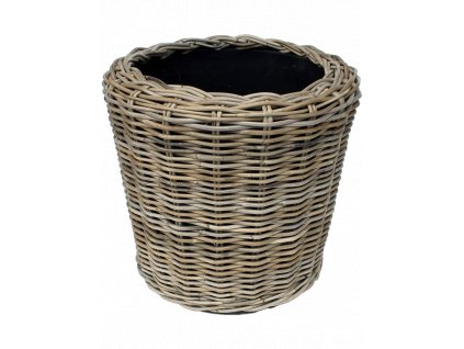 Obal Drypot Obal Rattan - Round grey, průměr 42 cm