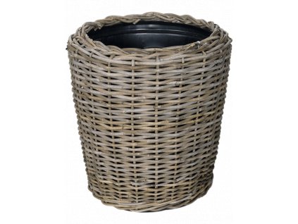 Obal Drypot Obal Rattan - Round grey, průměr 50 cm