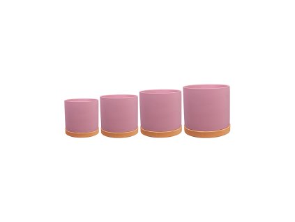 Obal Birte - s podmiskou Pink (Set 4 ks), průměr 15 cm