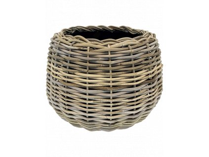 Obal Drypot Rattan Tina - Round Grey, průměr 45 cm