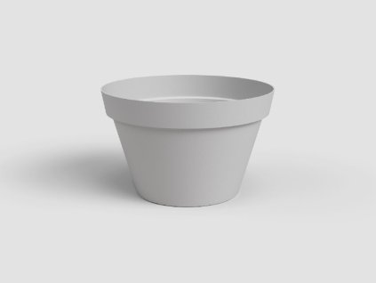 Květináč CAPRI, 20 cm, plast, světle šedá