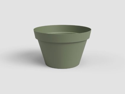 Květináč CAPRI, 25 cm, plast, zelená