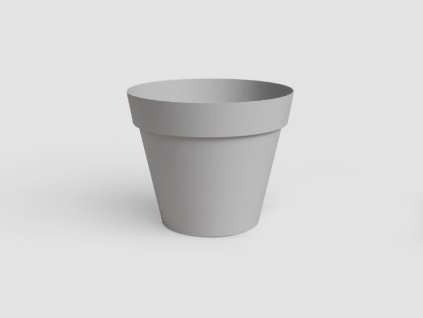 Květináč CAPRI, 56 cm, plast, světle šedá