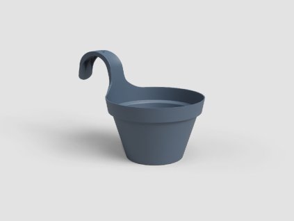Květináč CAPRI, balkonový, 20 cm, plast, modrá