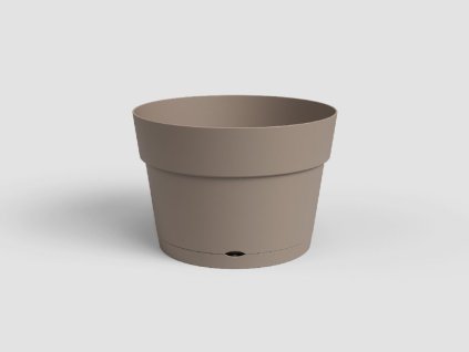Květináč CAPRI, se zásob. na vodu, 40 cm, plast, šedá