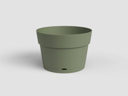 Květináč CAPRI, se zásob. na vodu, 50 cm, plast, zelená