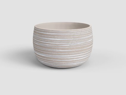 Květináč DÓRIS, 25 cm, keramika, krémová