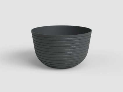 Květináč HAVANA, 20 cm, plast, tmavě šedá