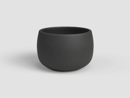Květináč HEMERA, 29 cm, keramika, tmavě šedá