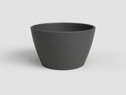 Květináč NÚBIA, 28 cm, keramika, tmavě šedá