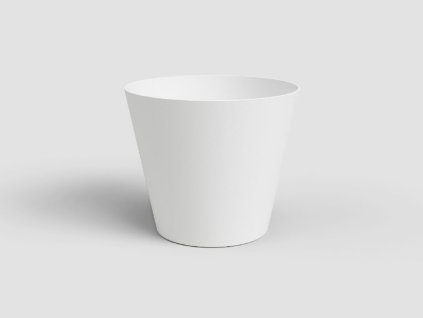 Květináč PORTO, na orchidej, 15 cm, plast, bílá