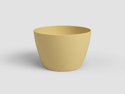 Květináč SAN REMO, 12 cm, plast, světle žlutá