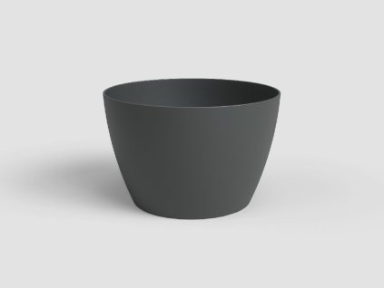 Květináč SAN REMO, 12 cm, plast, tmavě šedá