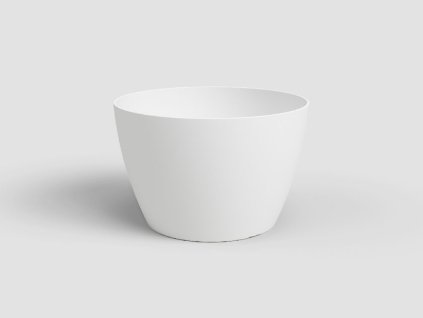 Květináč SAN REMO, 14 cm, plast, bílá