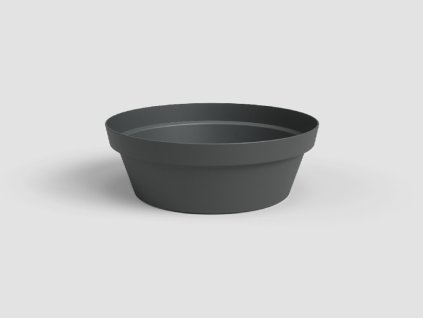 Mísa/květináč CAPRI, 30 cm, plast, tmavě šedá