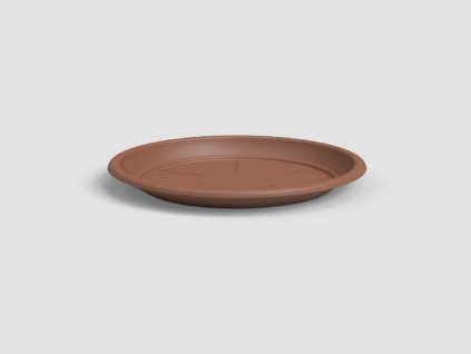 Tácek pod květináč, kulatý, 35 cm, plast, hnědá/terakota