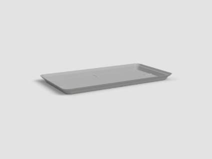 Tácek pod květináč/truhlík CAPRI, 60 cm, plast, světle šedá