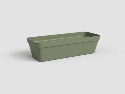 Truhlík CAPRI, se zásob. na vodu, 50 cm, plast, zelená