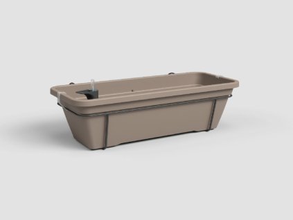 Truhlík VENEZIA, samozavlažovací, 60 cm, plast, šedá