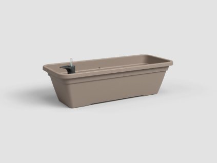 Truhlík VENEZIA, samozavlažovací, 60 cm, plast, šedá