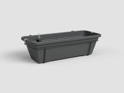 Truhlík VENEZIA, samozavlažovací, 60 cm, plast, tmavě šedá