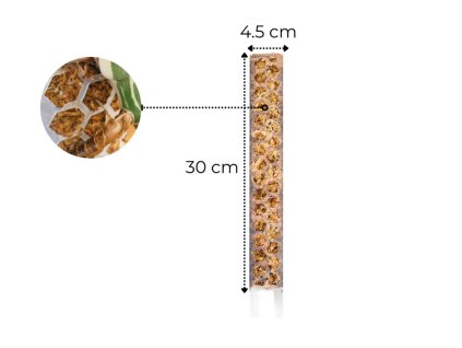 Rašeliníková tyč S (1 díl, délka 30 cm), čirá