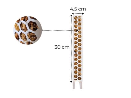Rašeliníková tyč S (1 díl, délka 30 cm), bílá