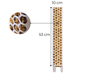 Rašeliníková tyč XL (1 díl, délka 53 cm), bílá