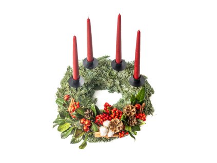 91769 adventni venec na stul konicke svicky bordo cerveny