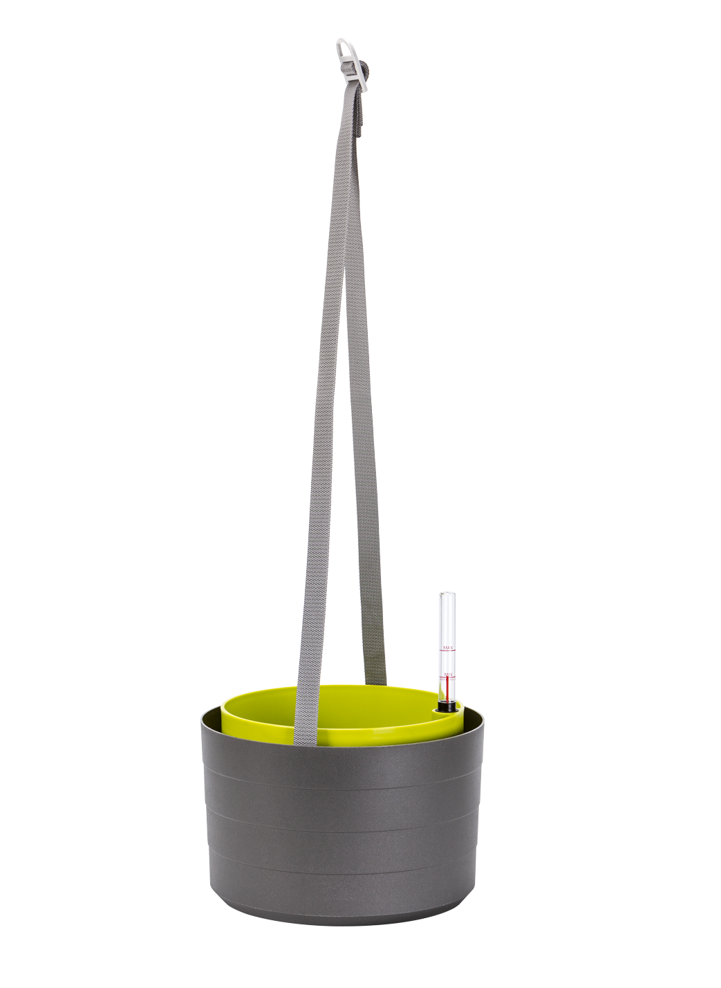 Samozavlažovací závěsný květináč (žardina) Berberis 30 cm, antracit