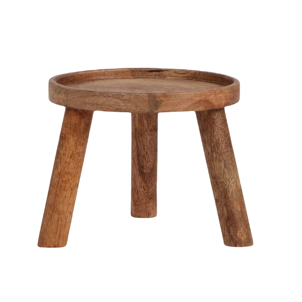 Dřevěný stolek na květináč, průměr 12 cm