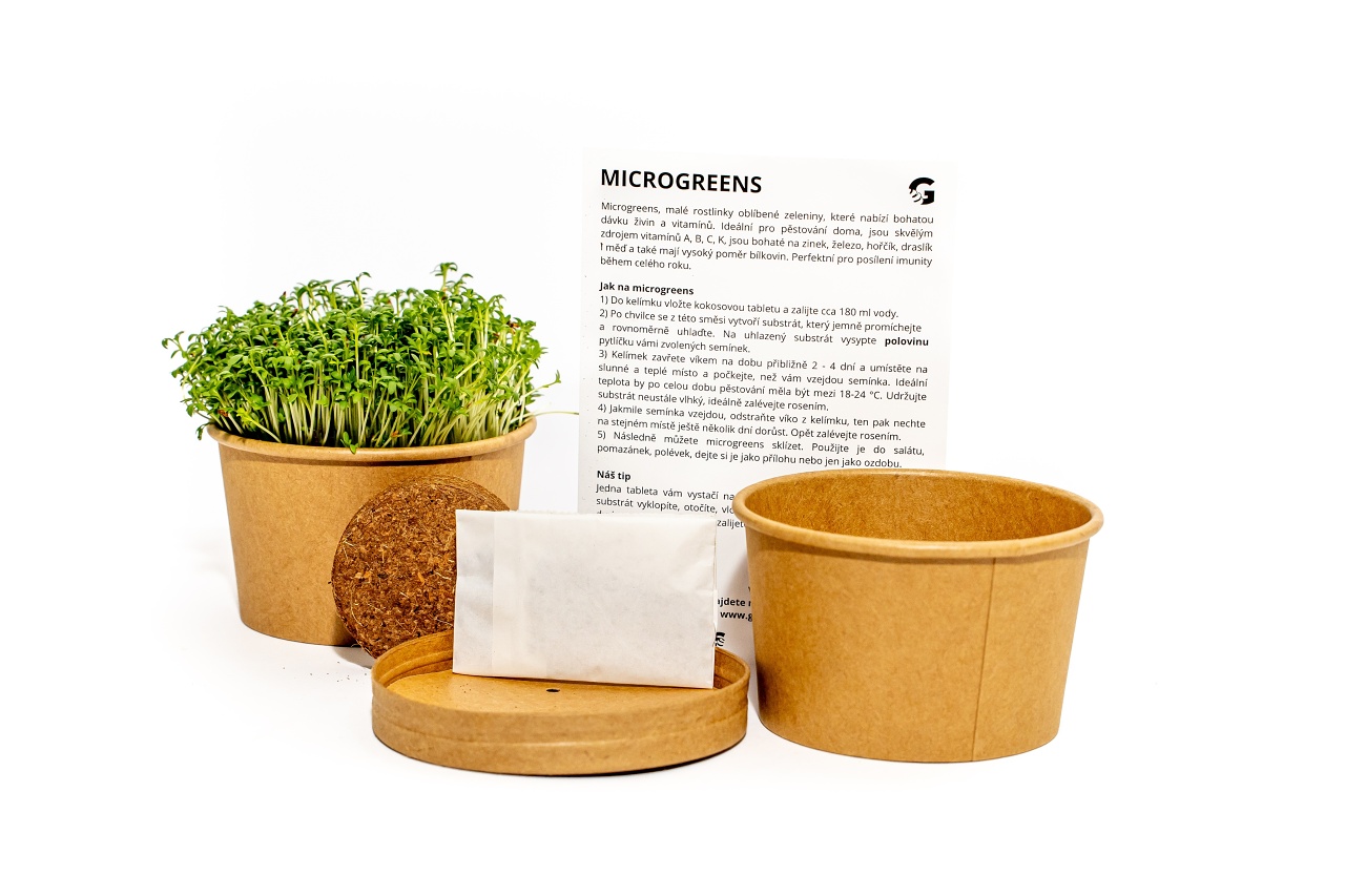 Microgreens Gardners "Vypěstuj si sám" pěstební kelímek - Řeřicha