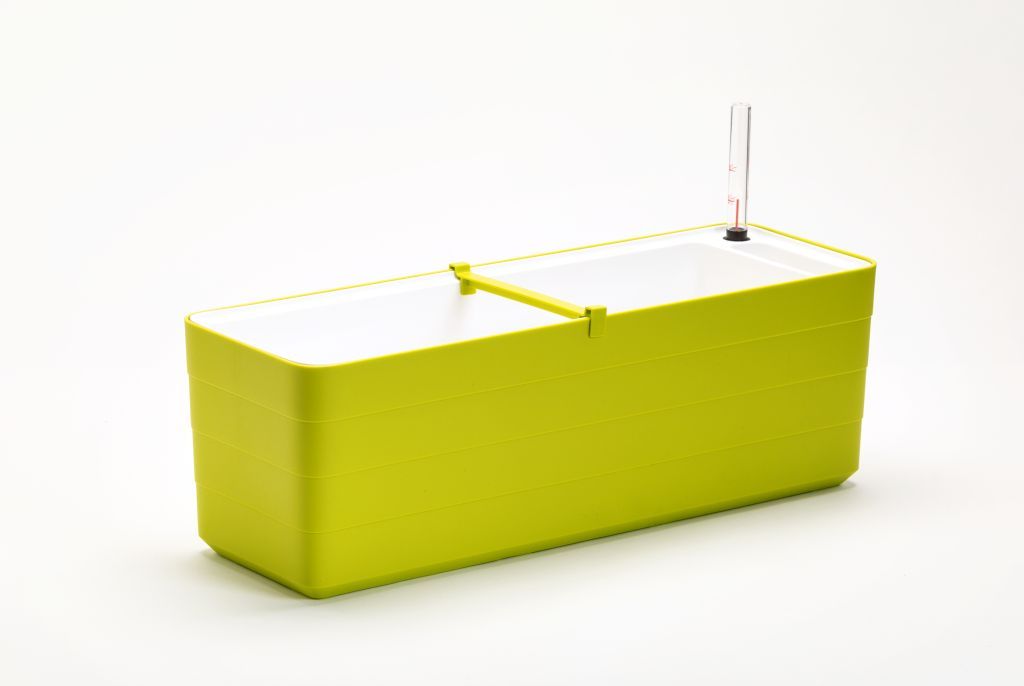 Samozavlažovací truhlík Berberis zelená + bílá, 60 cm